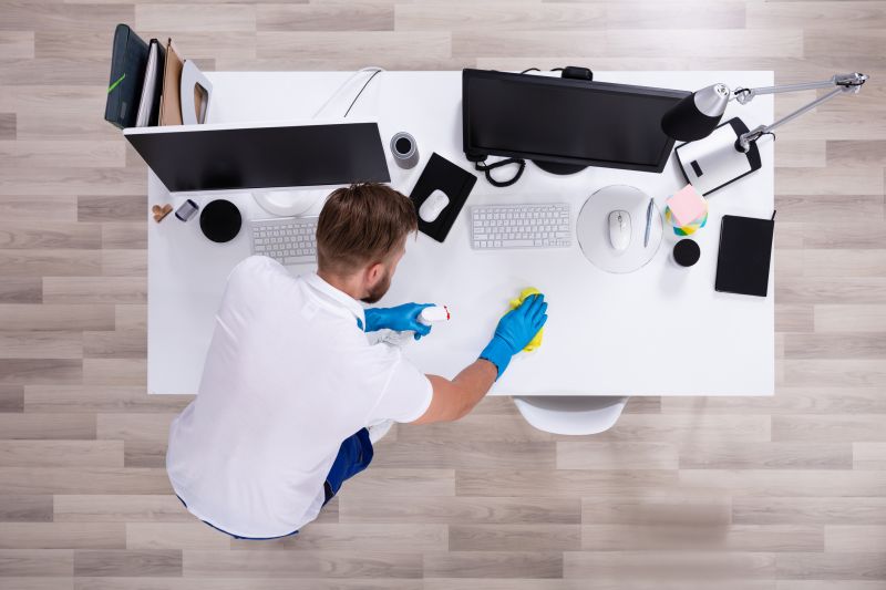 Close-up of desk painting